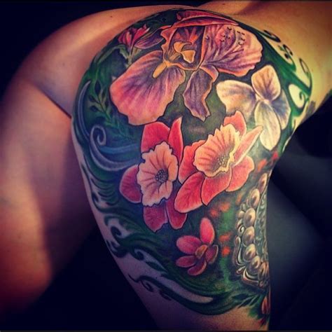 Flower butt tattoos